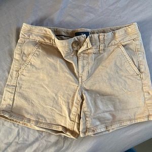 AE khaki midi shorts